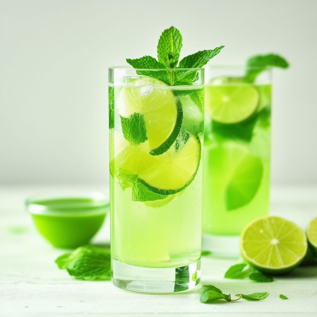 Erfrischender Limetten-Minz-Spritzer
