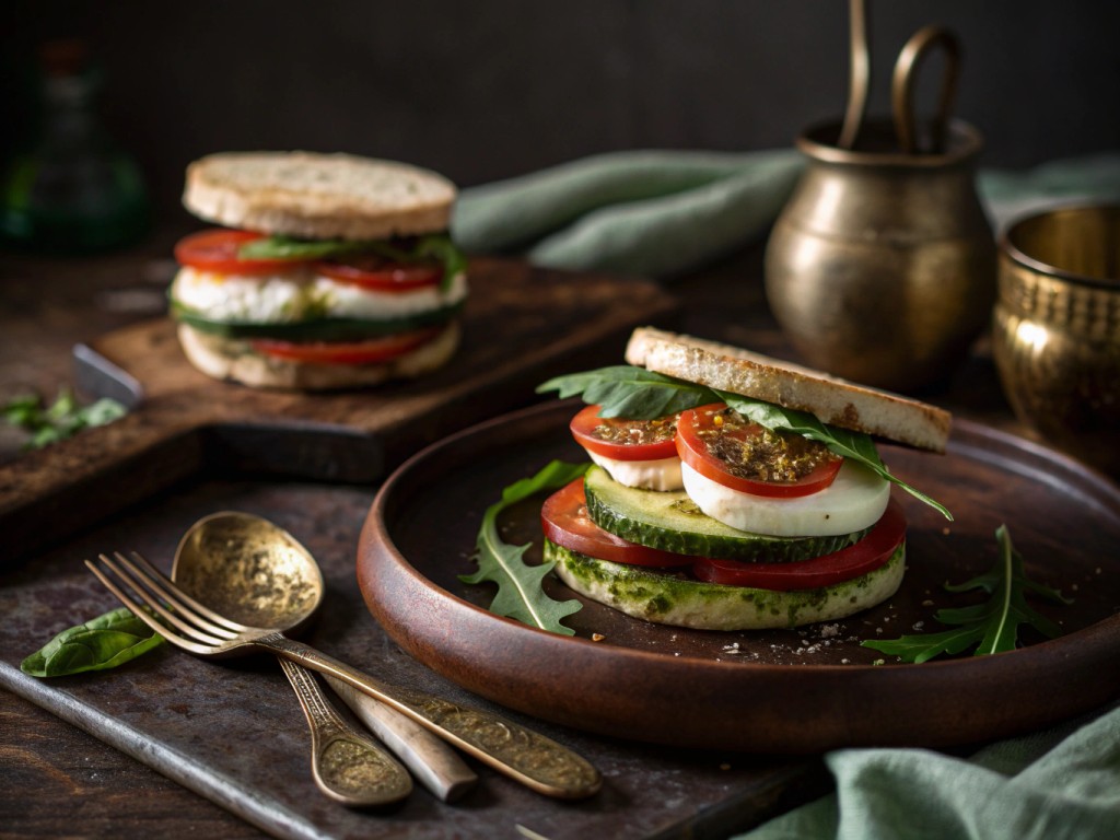 Caprese Sandwich ohne Brot (Low‑Carb, High‑Protein)