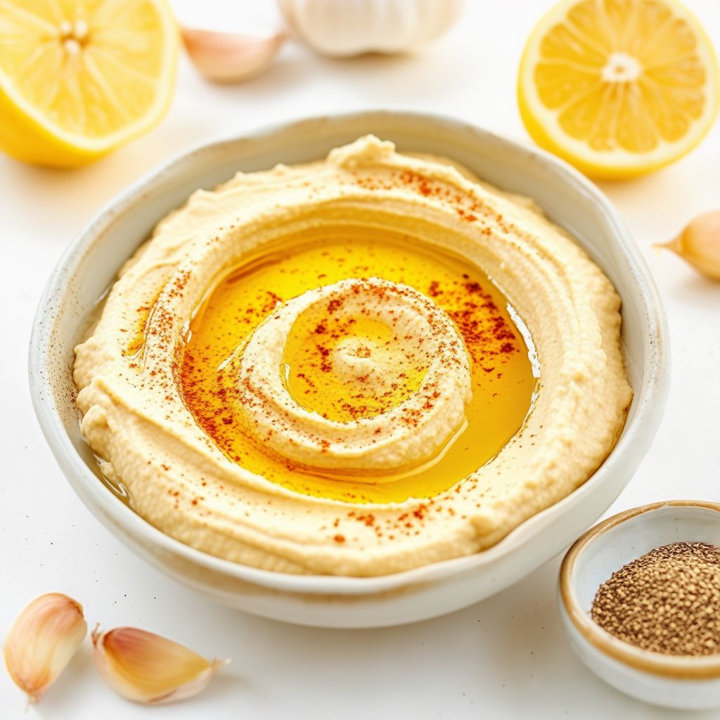 Creamy Garlic Lemon Hummus