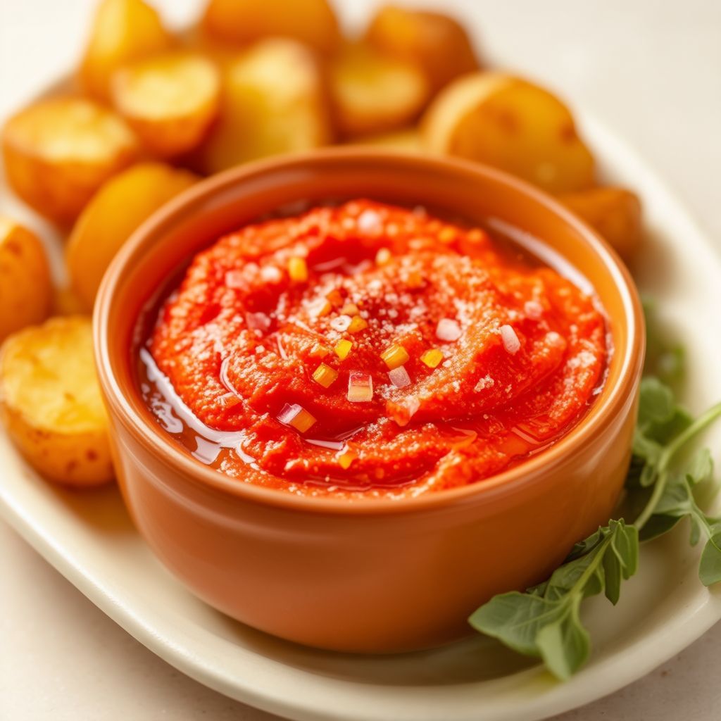 Crispy Potatoes with Zesty Tomato Dip