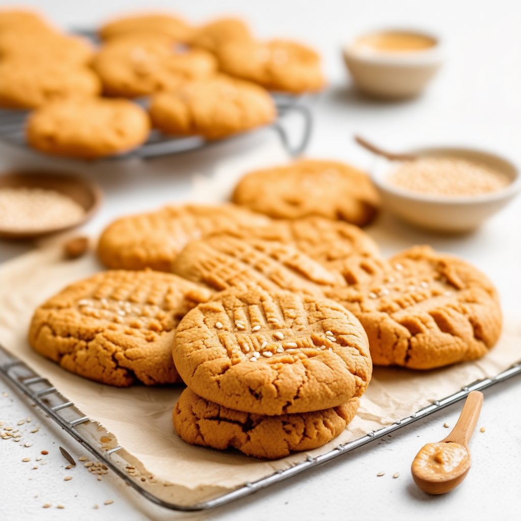 Peanut Butter and Tahini Bliss Cookies