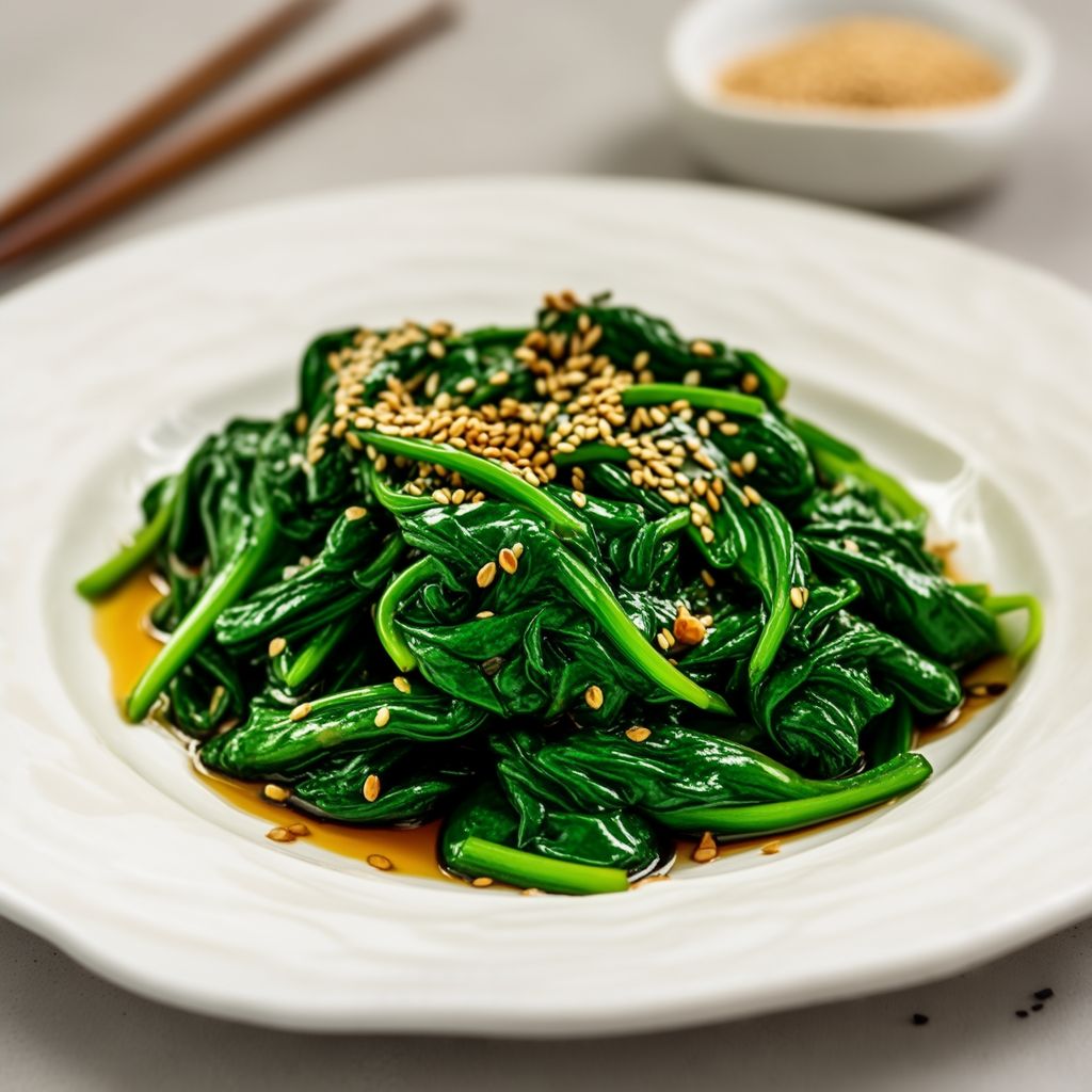 Spinaci Saltati Salati con Sesamo