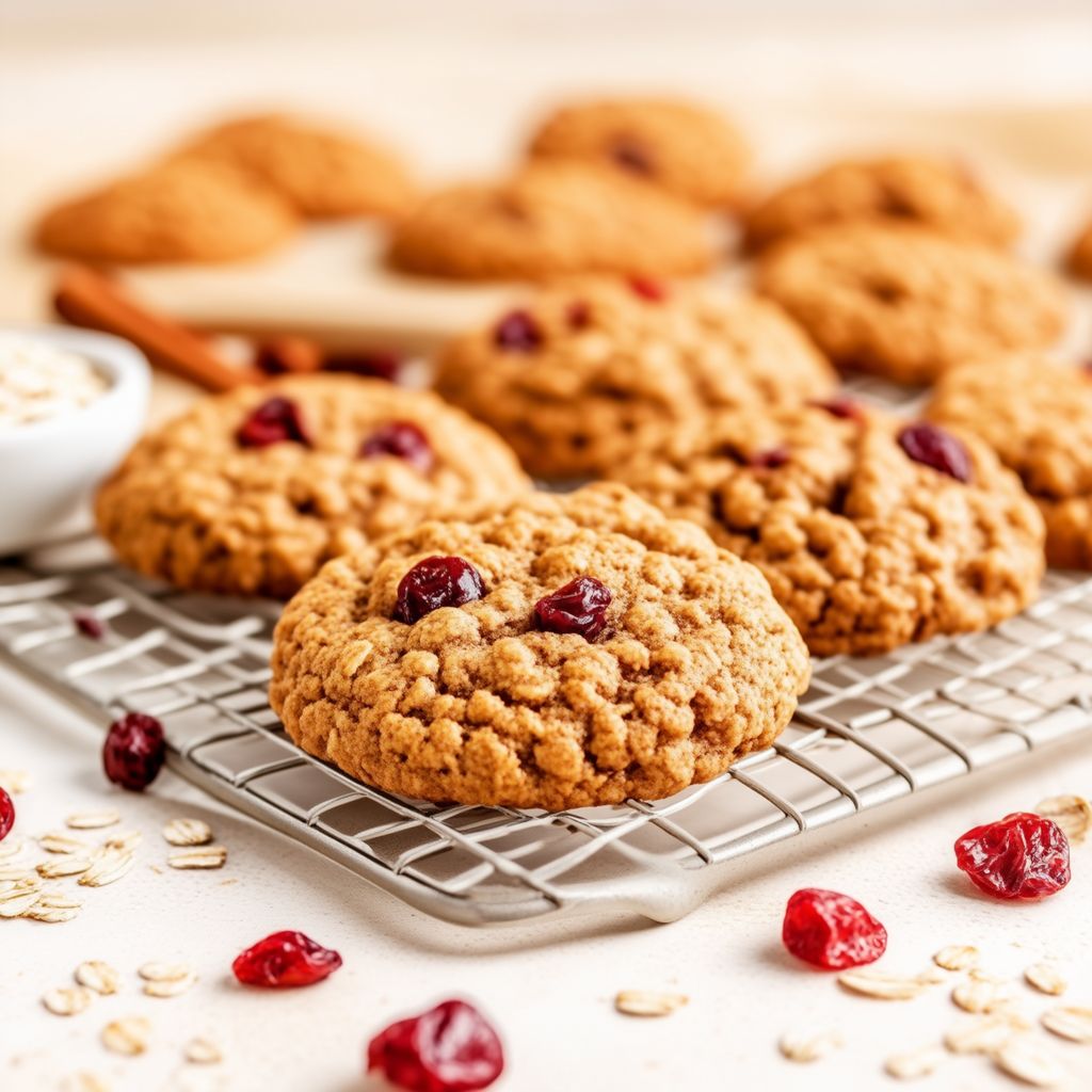 Chewy Oatmeal Cranberry Cookies