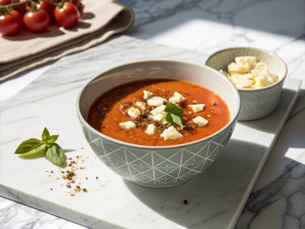 Tomaten‑Feta‑Suppe
