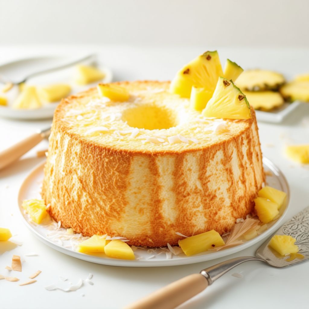Tropischer Engelshafte-Kuchen Genuss