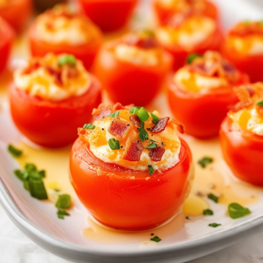 Herzhafte gefüllte Tomatenhäppchen