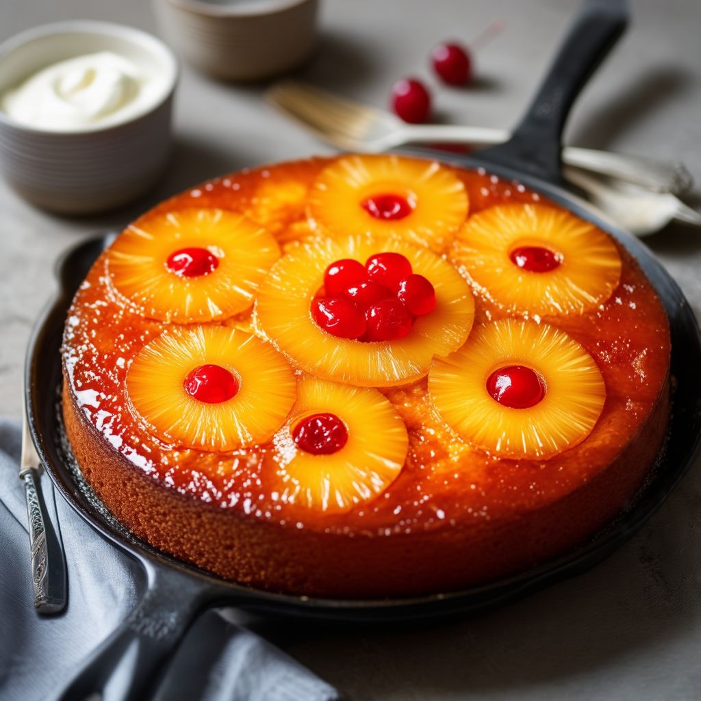 Torta in Padella con Ananas Caramellato