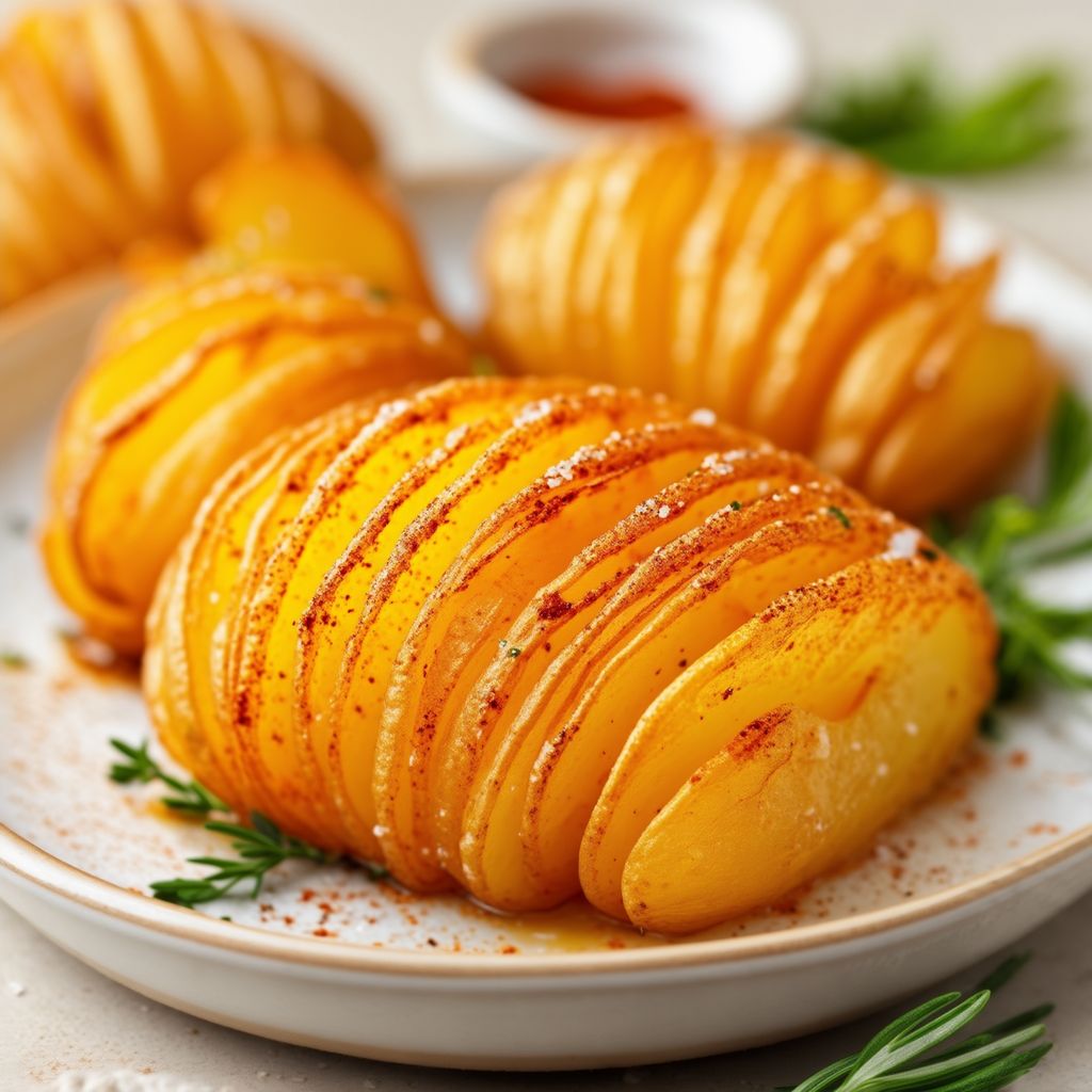 Würzige Akkordeon-Kartoffeln
