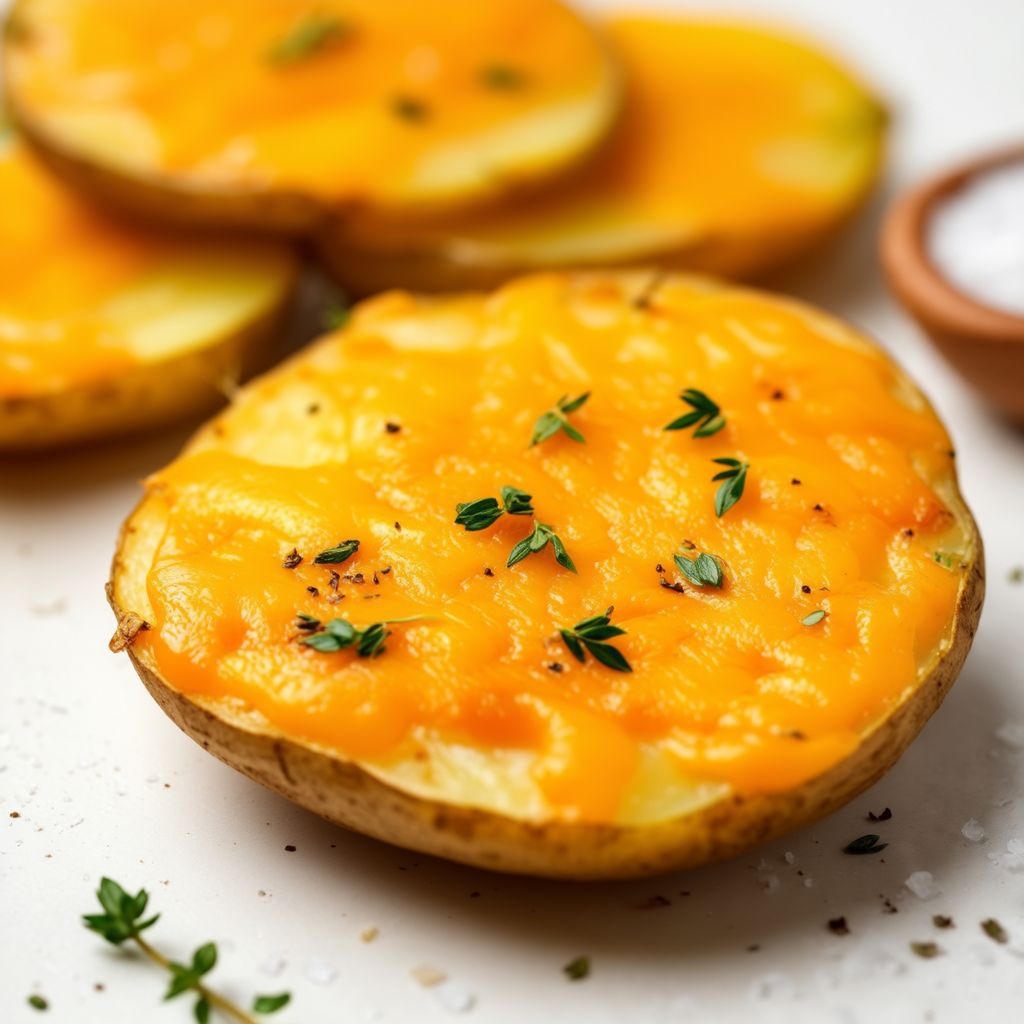 Cheesy Herb Baked Potato Slices