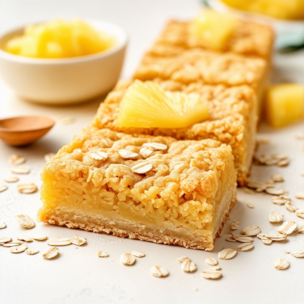 Tropical Pineapple Oat Bars