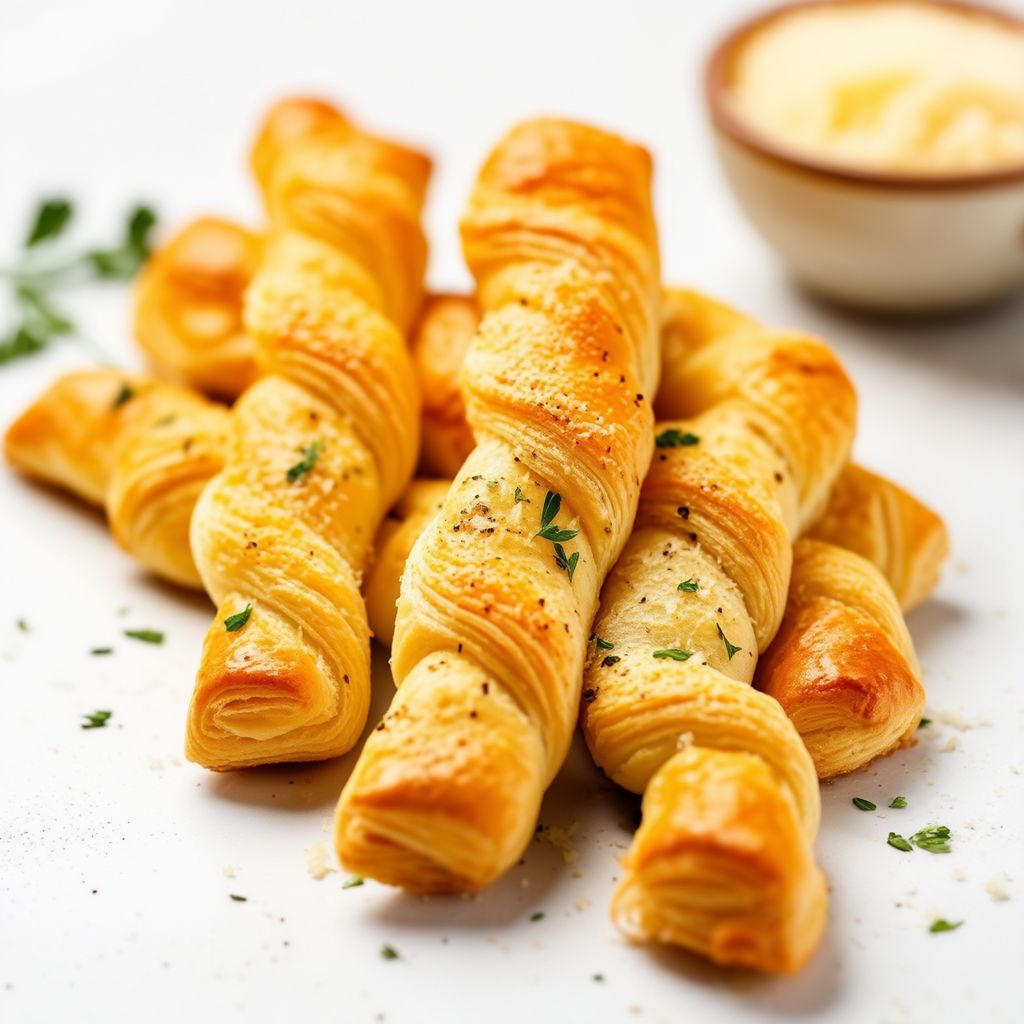 Käse-Kräuter-Blätterteig-Drehungen