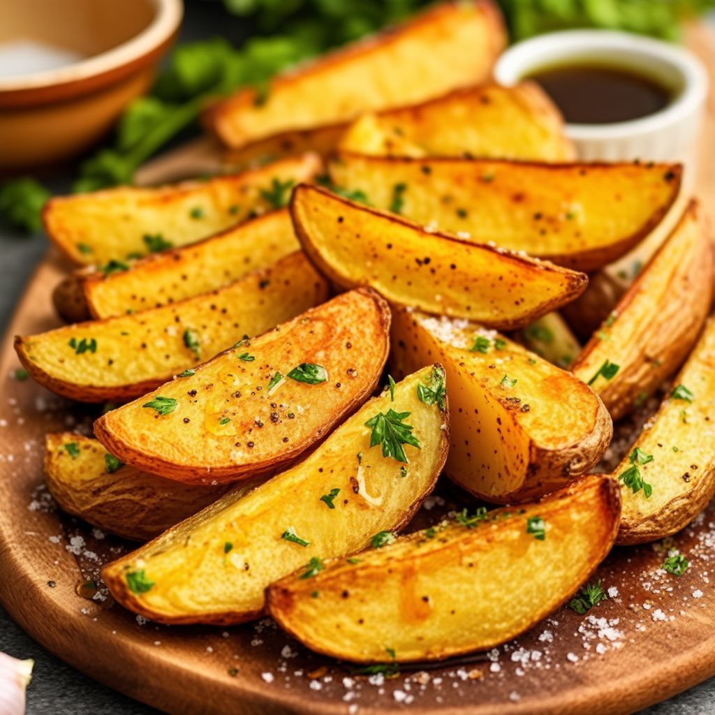 Crispy Herb Garlic Potato Wedges