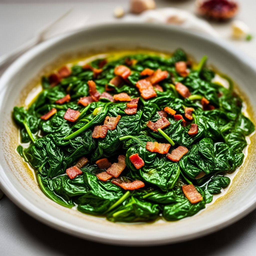 Sauté di Spinaci e Pancetta Salata