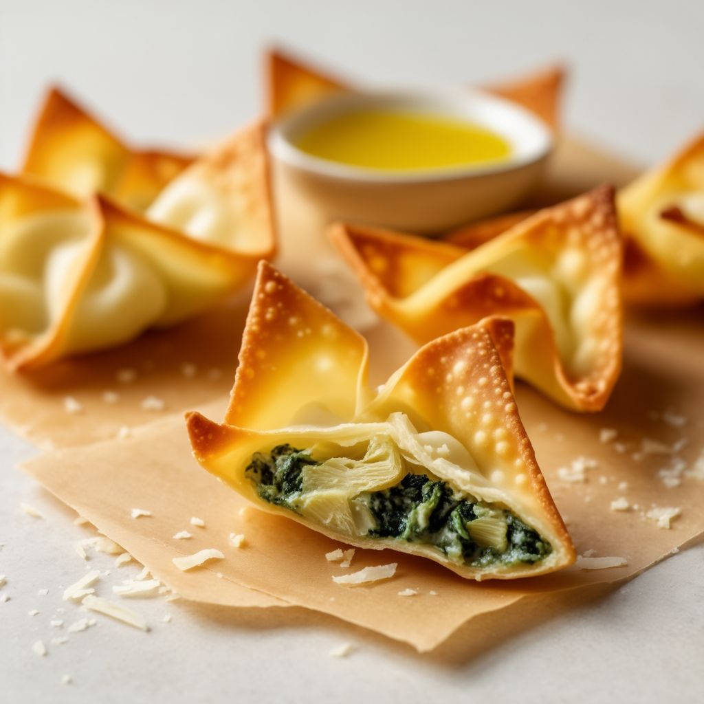 Spinat- und Artischocken-Crispy-Dreiecke