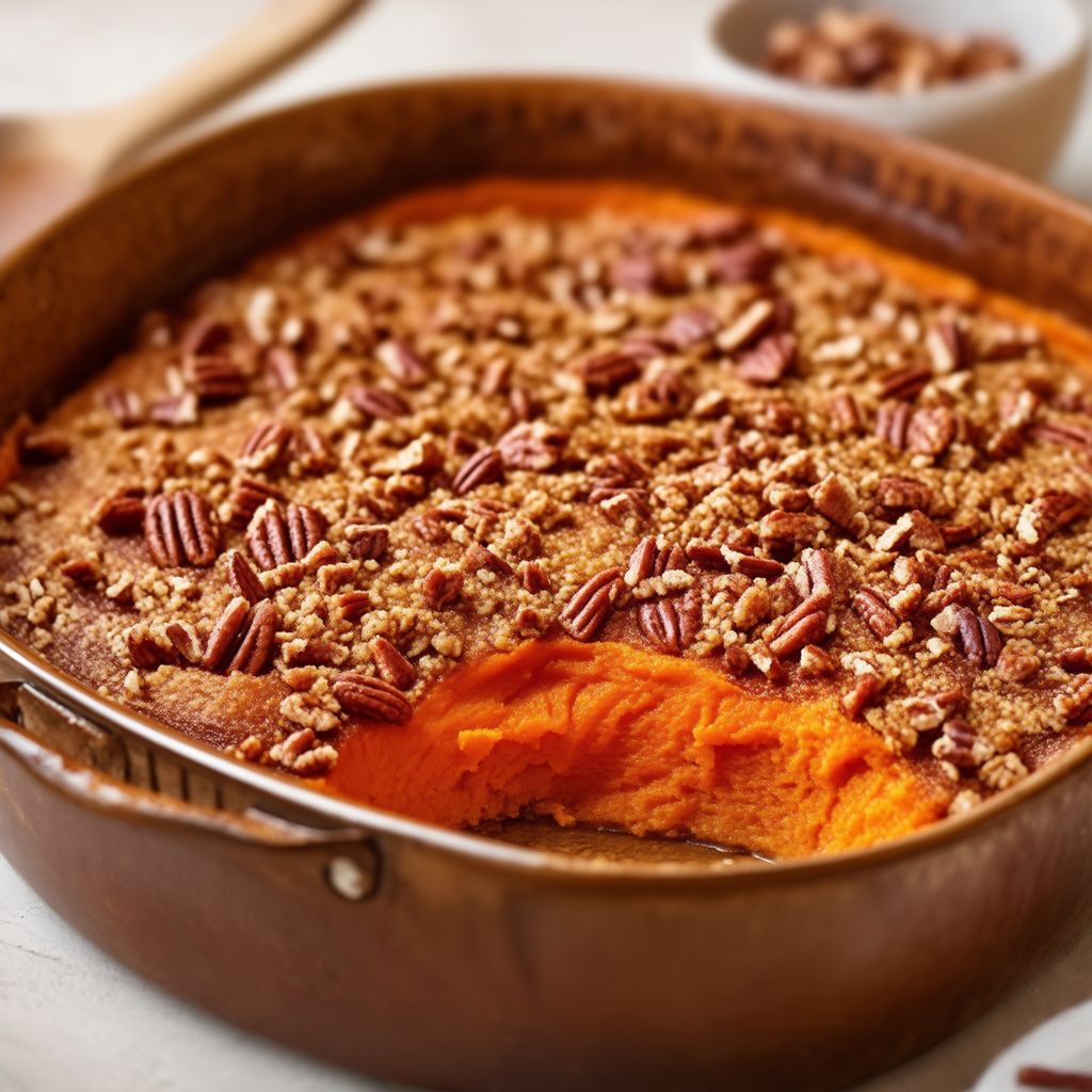 Süßkartoffel-Delight mit knusprigem Pekannuss-Topping