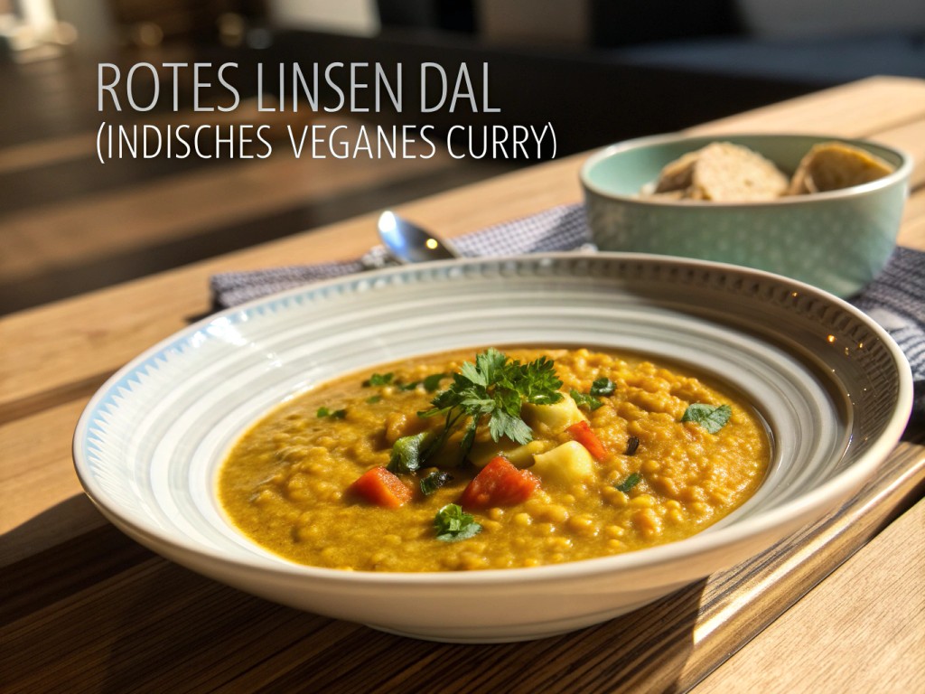 Rotes Linsen Dal (Indisches Veganes Curry)