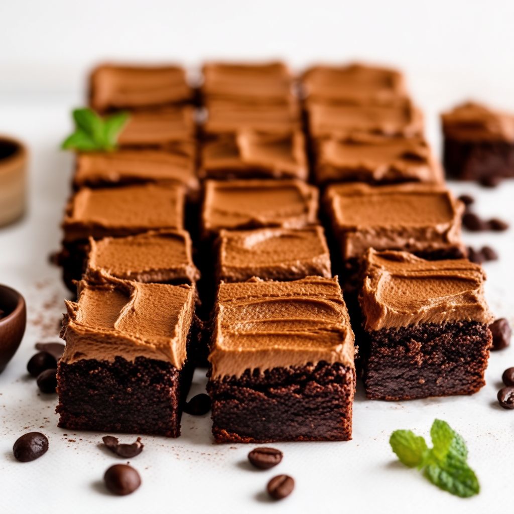 Brownies Decadenti con Caffè e Glassa Morbida
