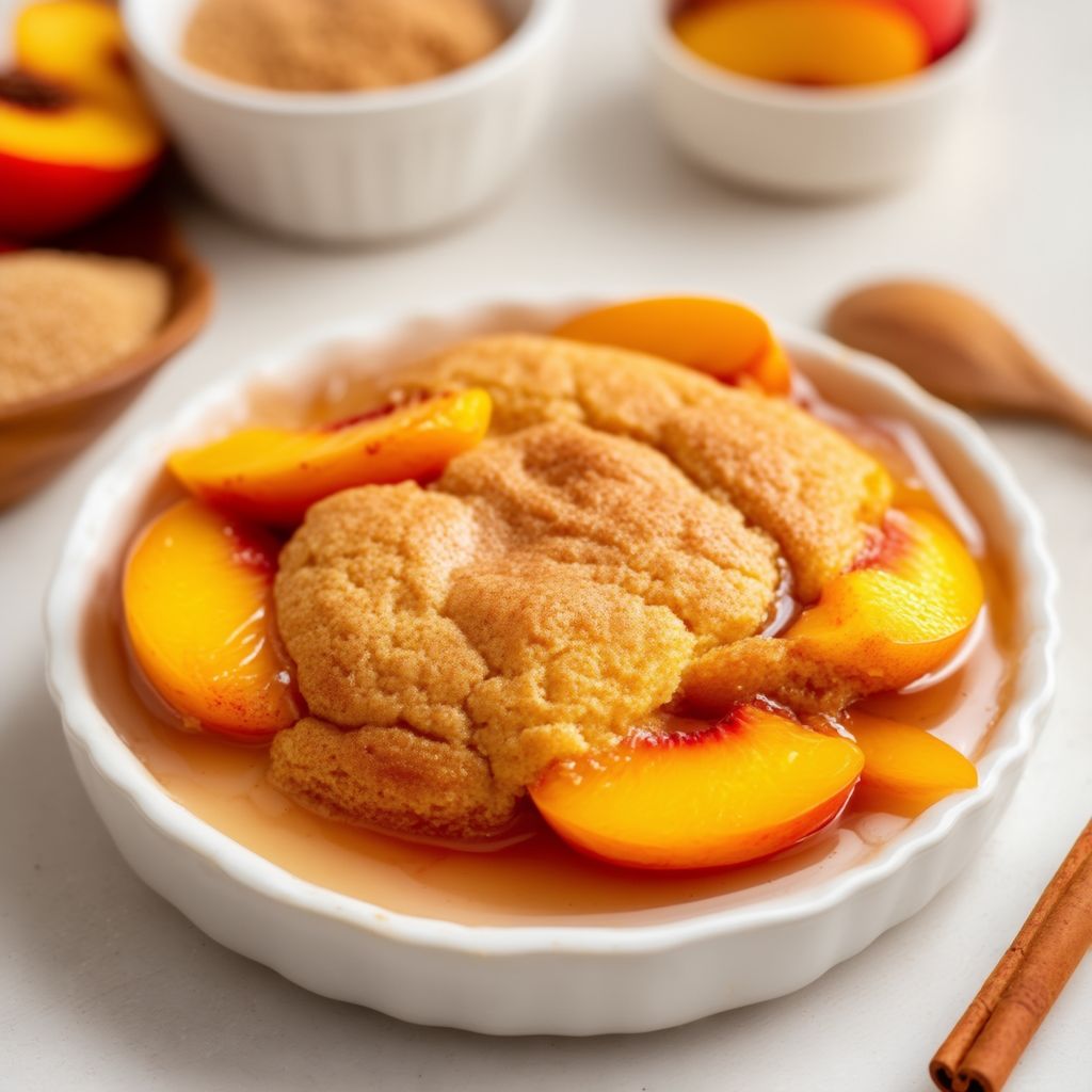 Vegan Peach Cobbler Delight