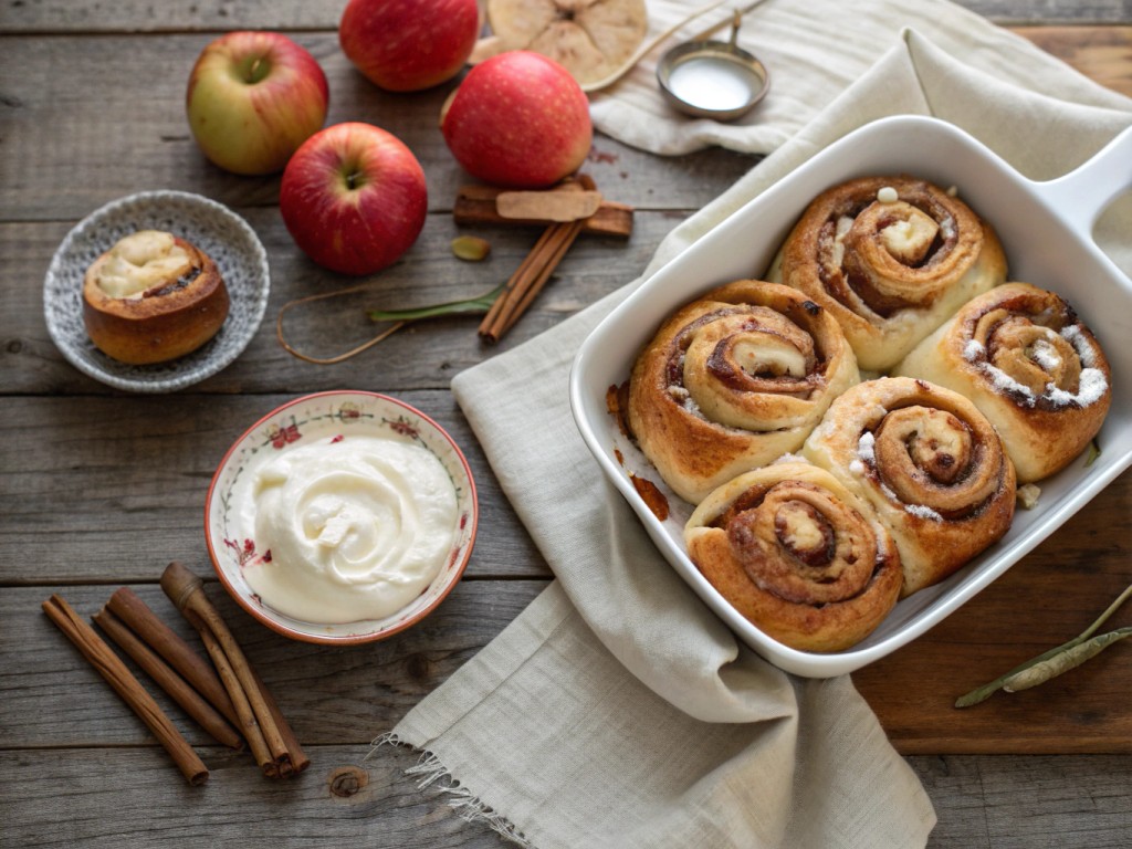 Apple-Cinnamon-Rolls – Apfel‑Heferollen mit Zimt