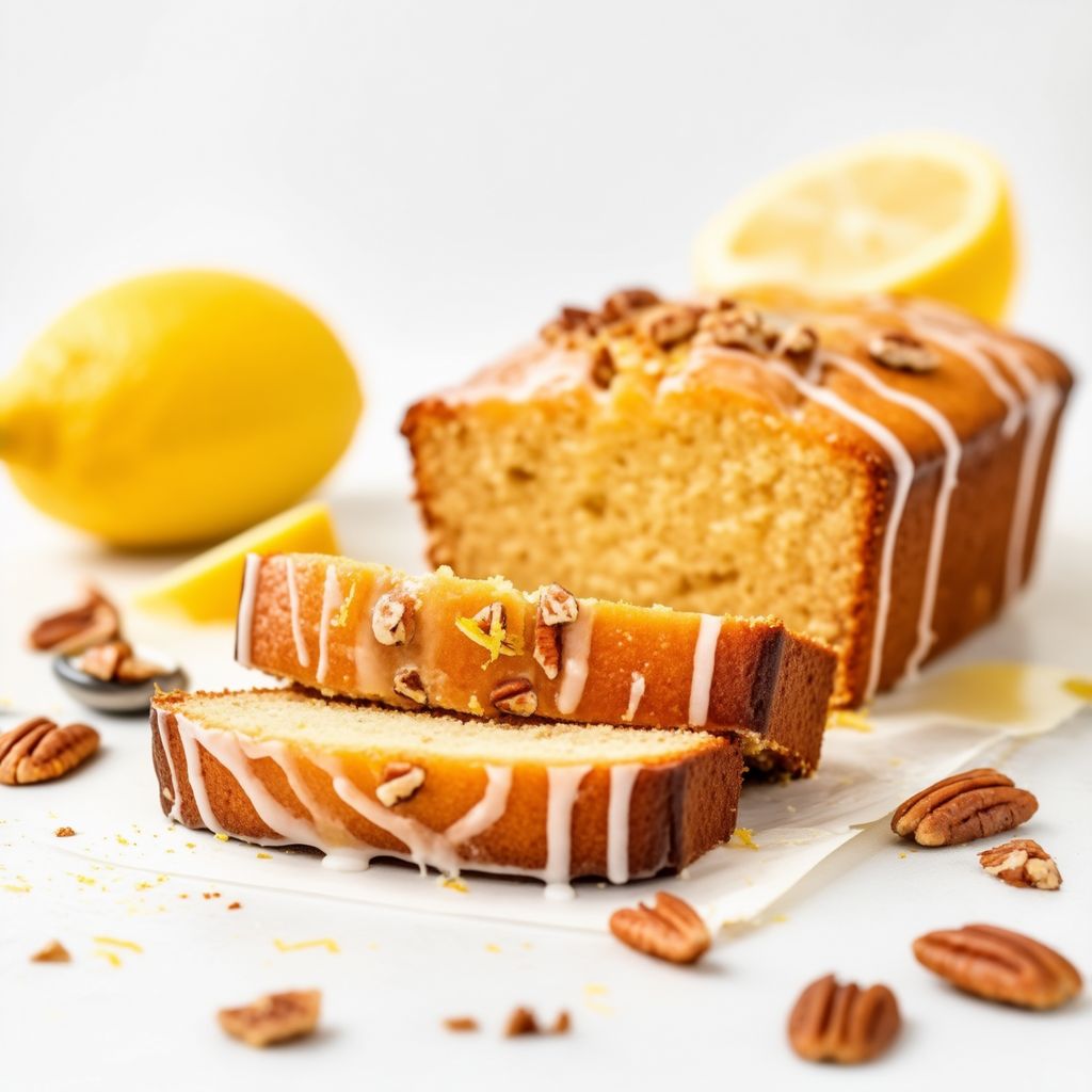 Plumcake con Noci e Glassa al Limone