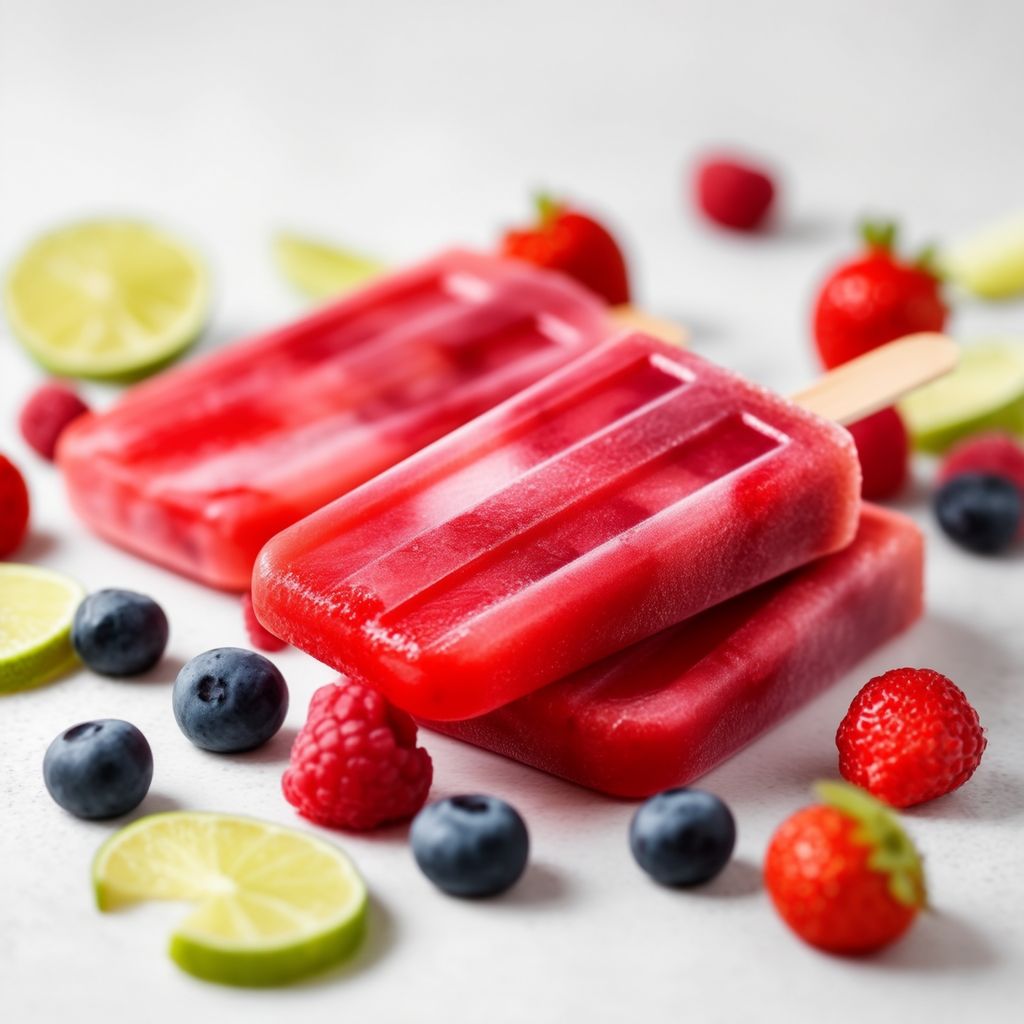 Refreshing Berry Lime Popsicles