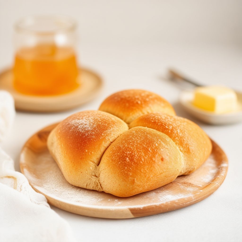 Goldene Honig-Weizenbrötchen