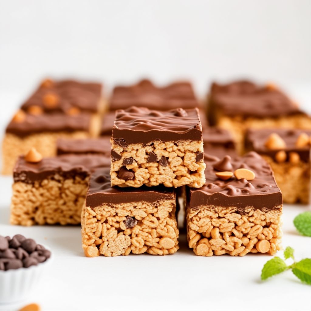 Peanut Butter Chocolate Krispy Bars