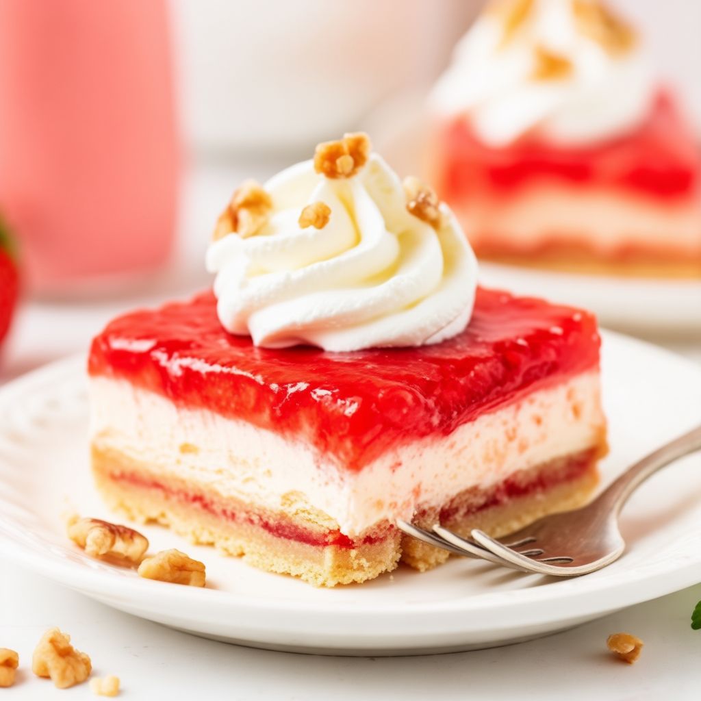 Himmlische Erdbeer-Delight-Quadrate