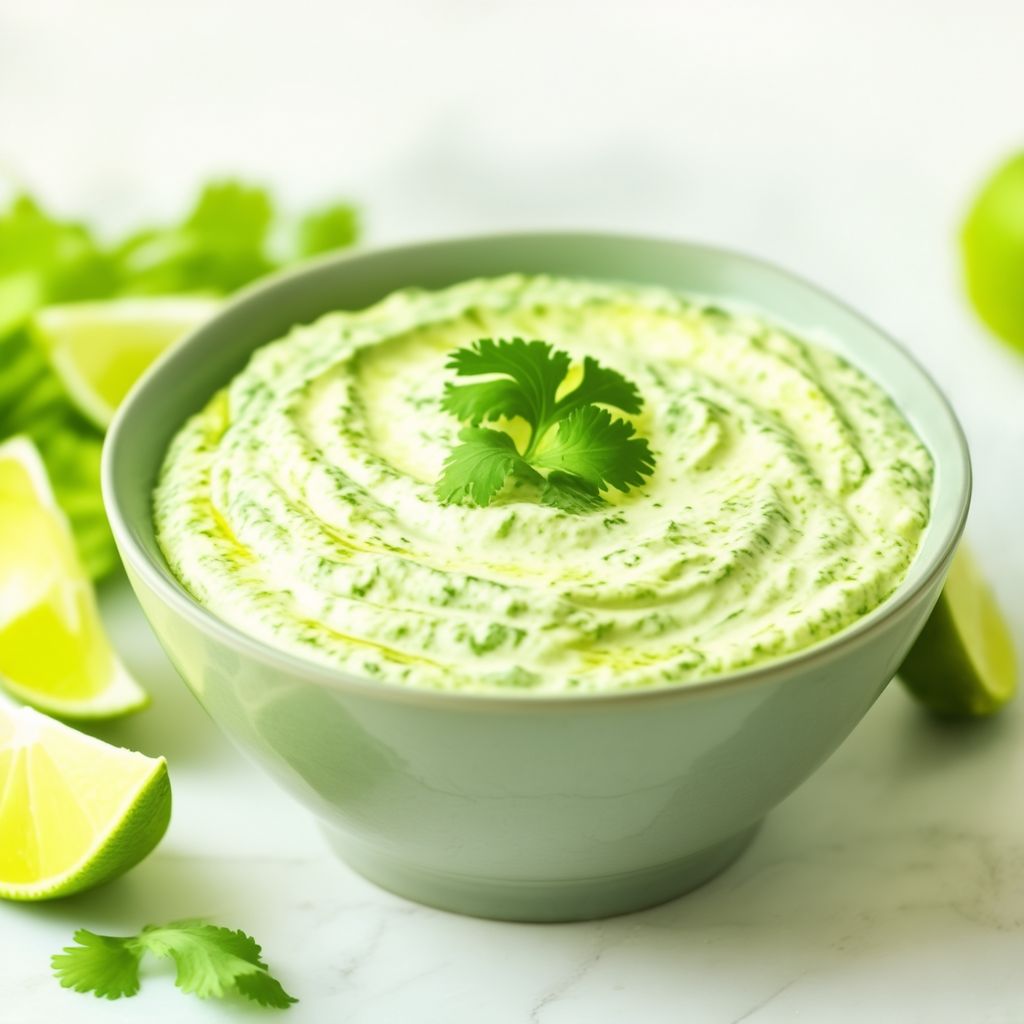 Cremiger Koriander-Limetten-Dip