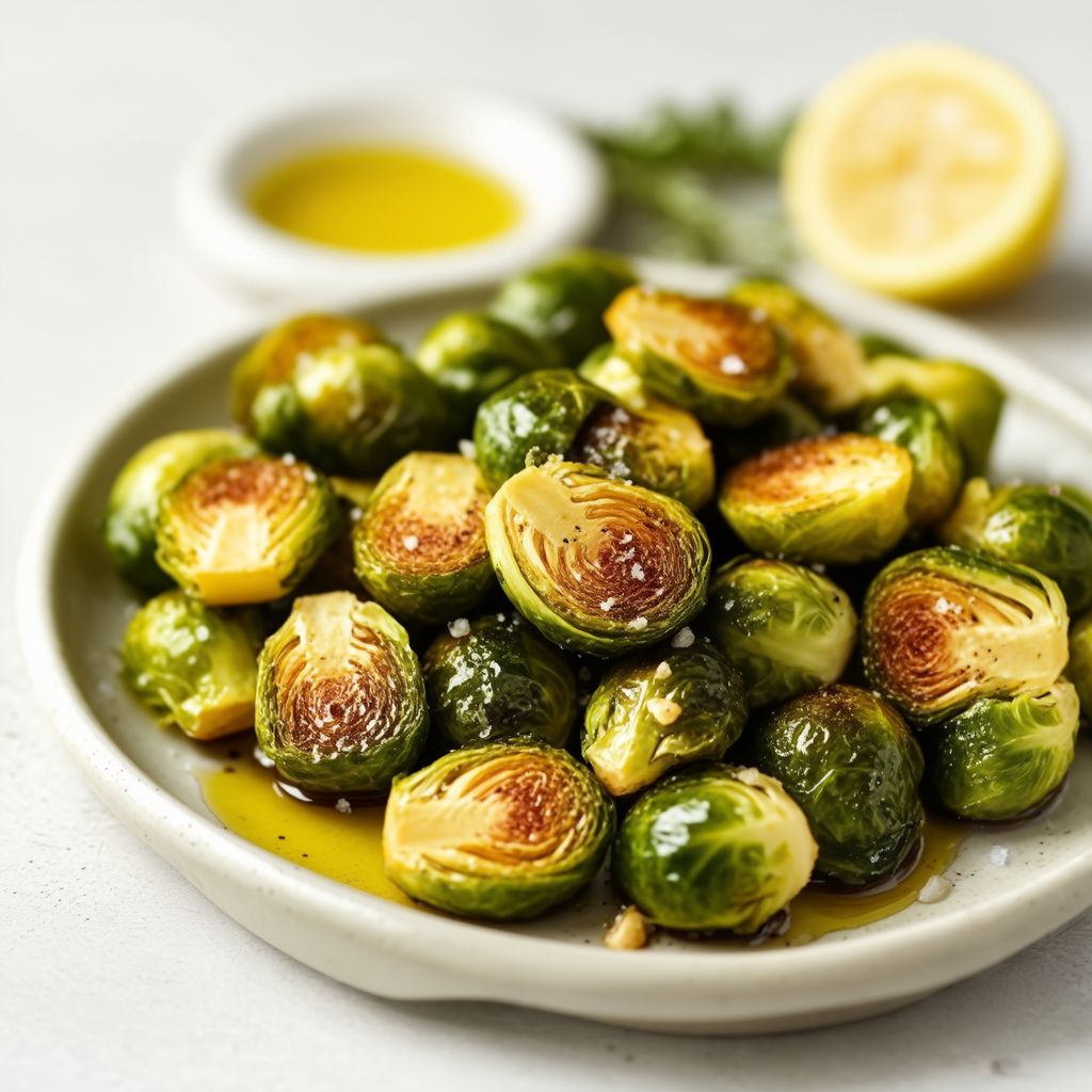 Crispy Garlic Roasted Brussels Sprouts