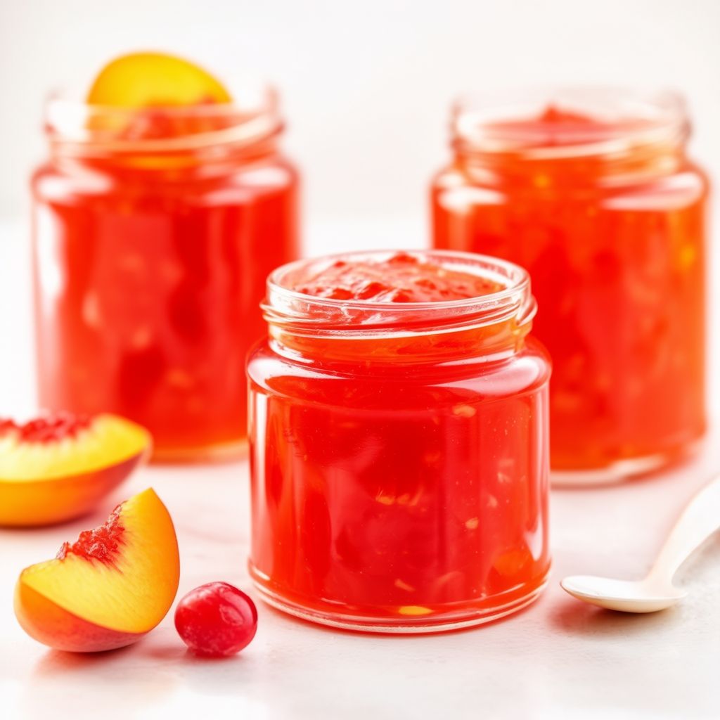 Pfirsich-Banane-Kirsch-Marmelade