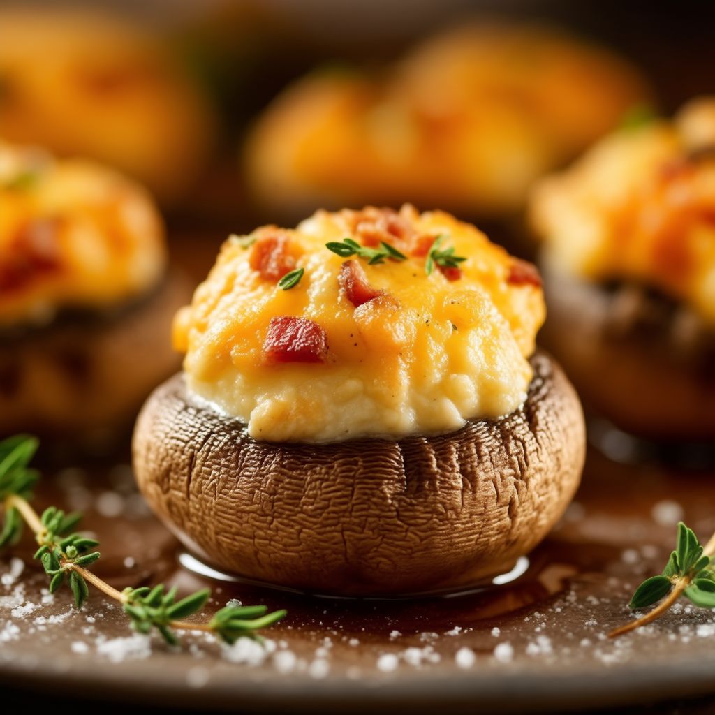 Savory Cheese and Herb Stuffed Mushrooms