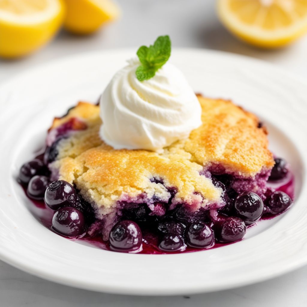 Lemon-Infused Blueberry Cobbler