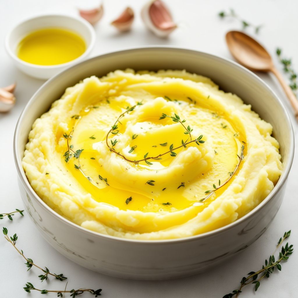 Purè di Patate Cremoso all'Aglio e Erbe