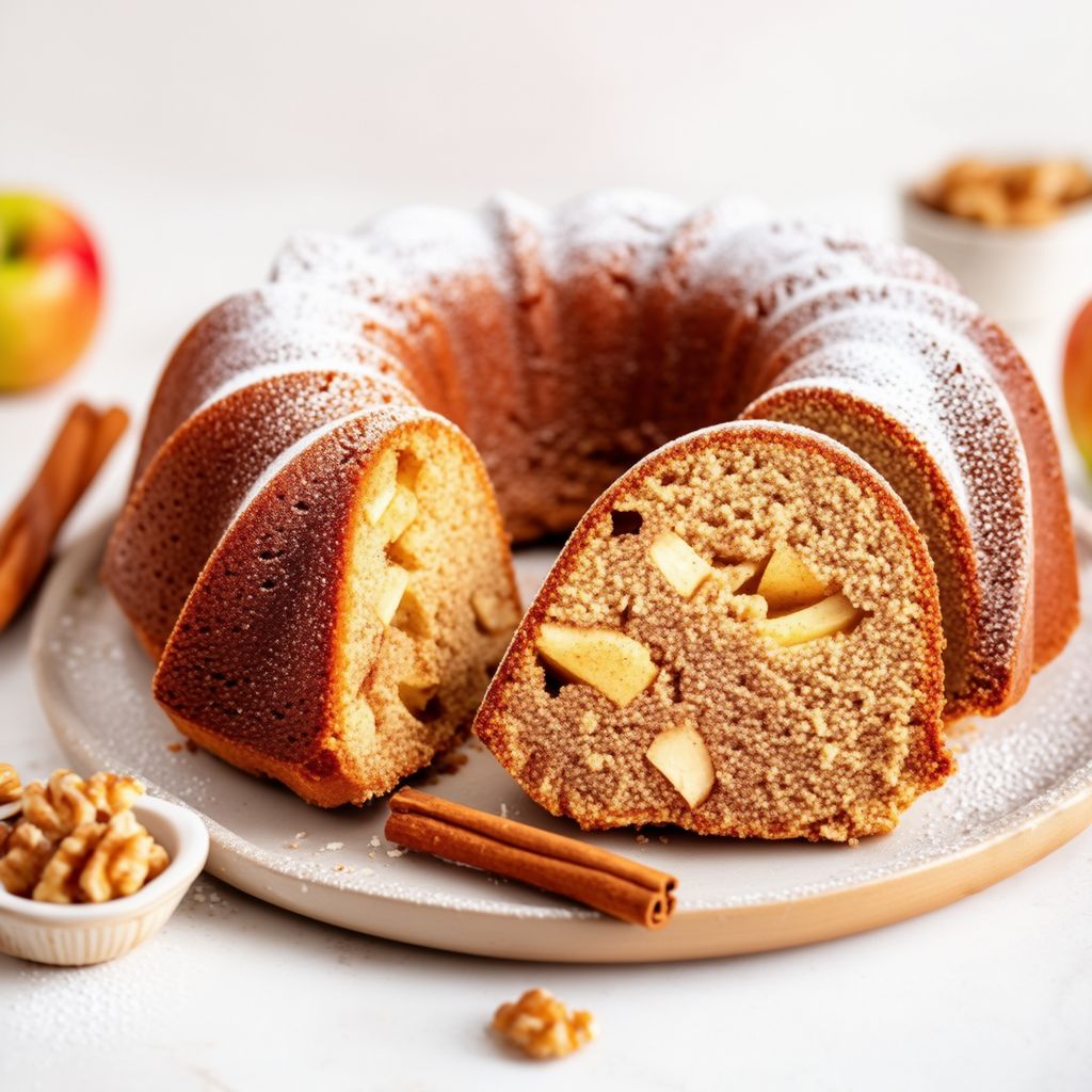 Cinnamon Apple Walnut Bundt Cake