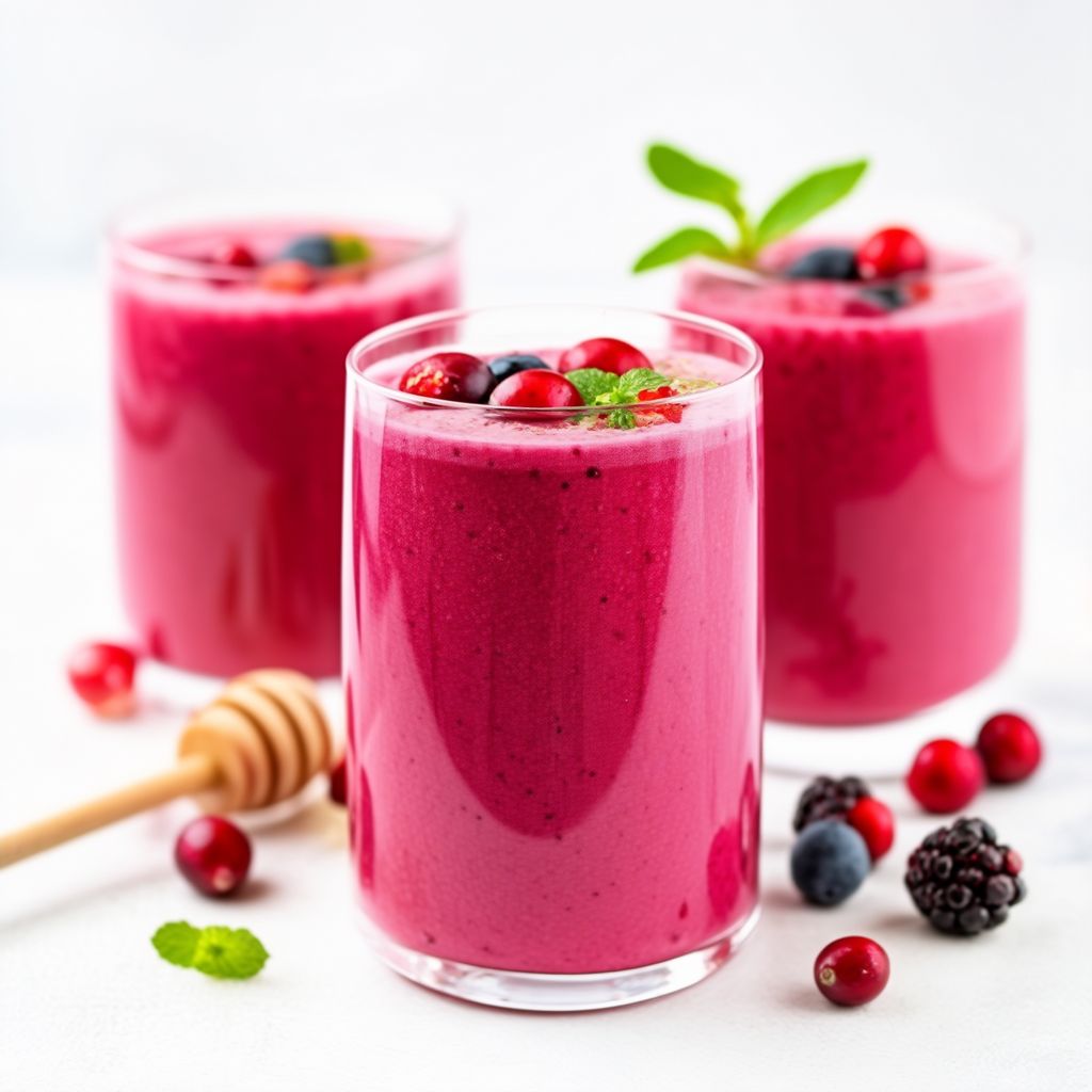 Beeren-Bananen-Grüntee-Smoothie
