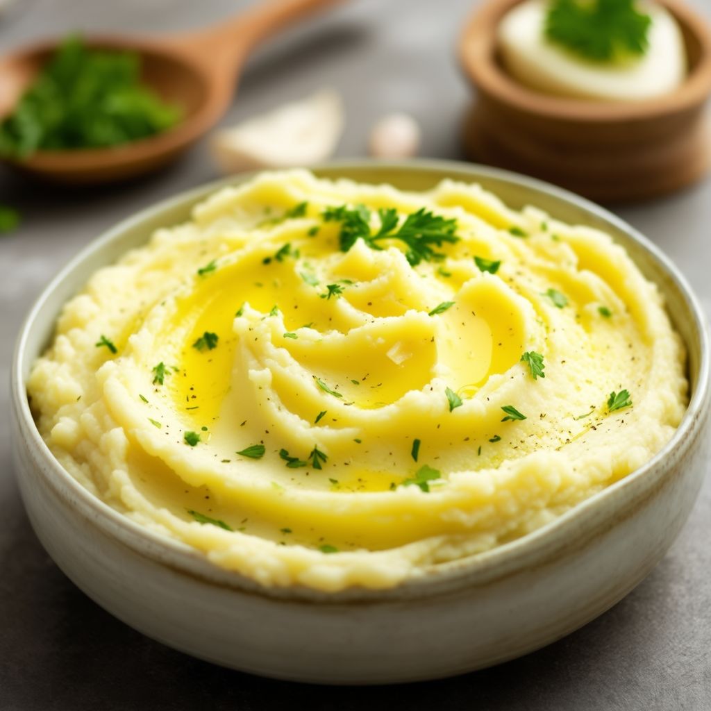 Cremige Knoblauch-Kräuter Kartoffelpüree