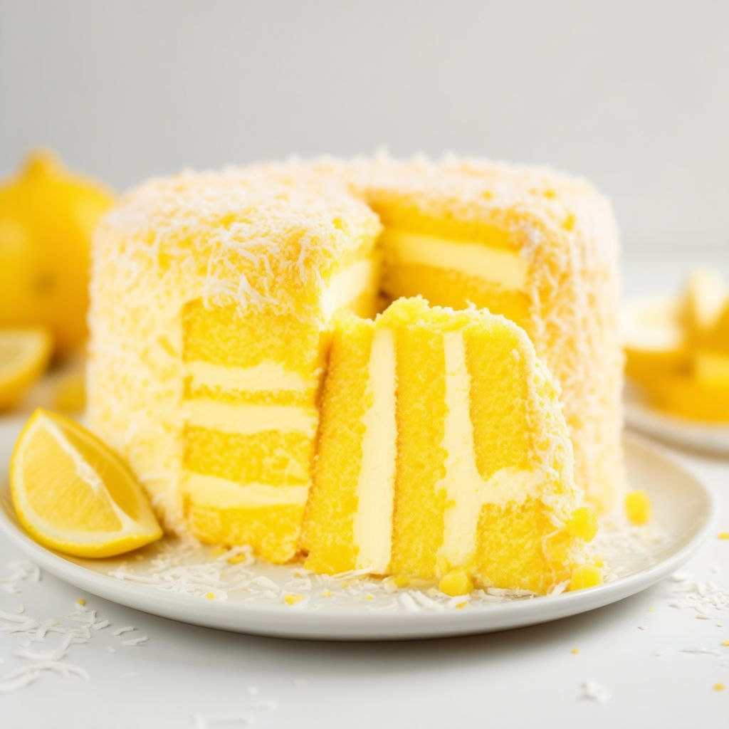 Tropischer Zitronen-Delight-Kuchen