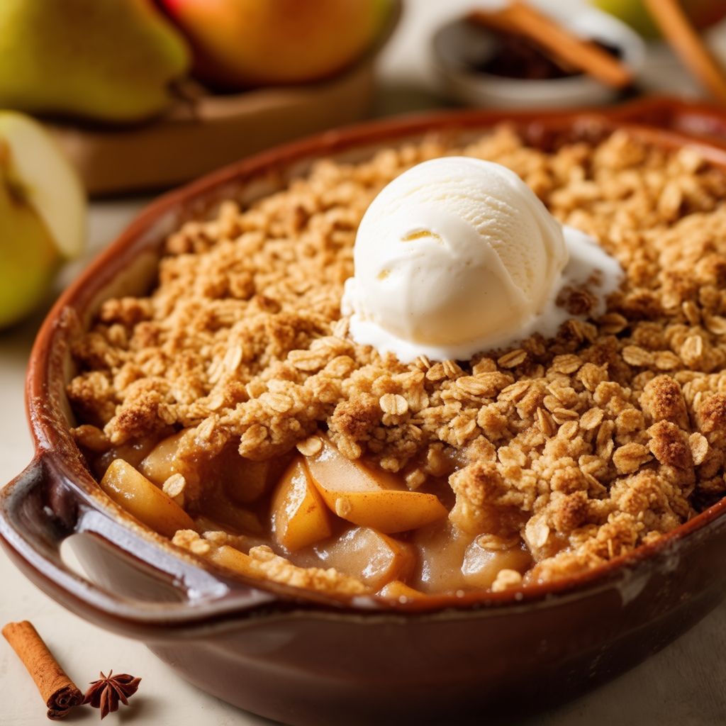 Gewürzter Apfel-Pflaumen-Crisp