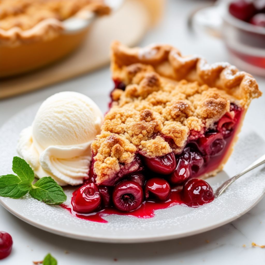 Irresistible Cherry Crumble Pie