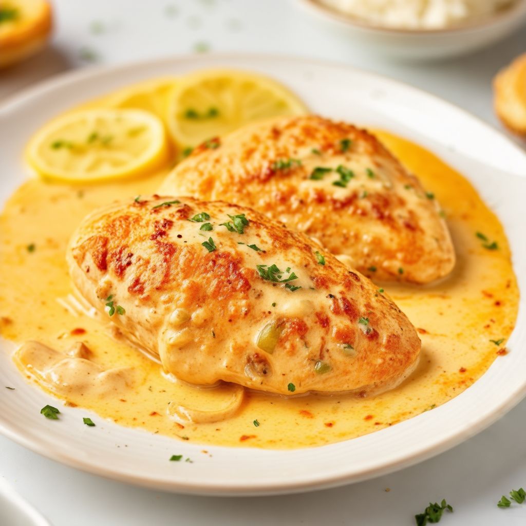 Slow Cooker Creamy Garlic Chicken Delight