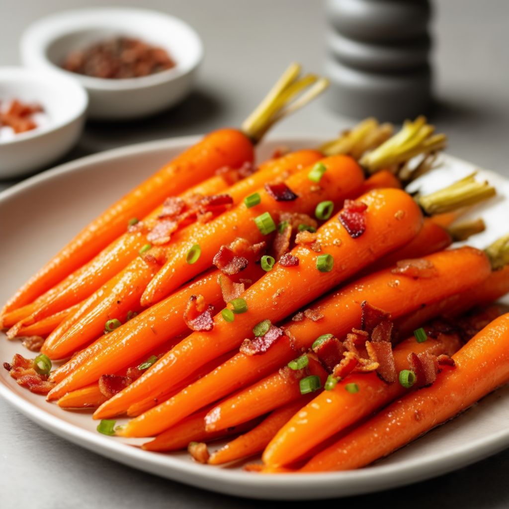 Savory Glazed Carrots with Crispy Bacon