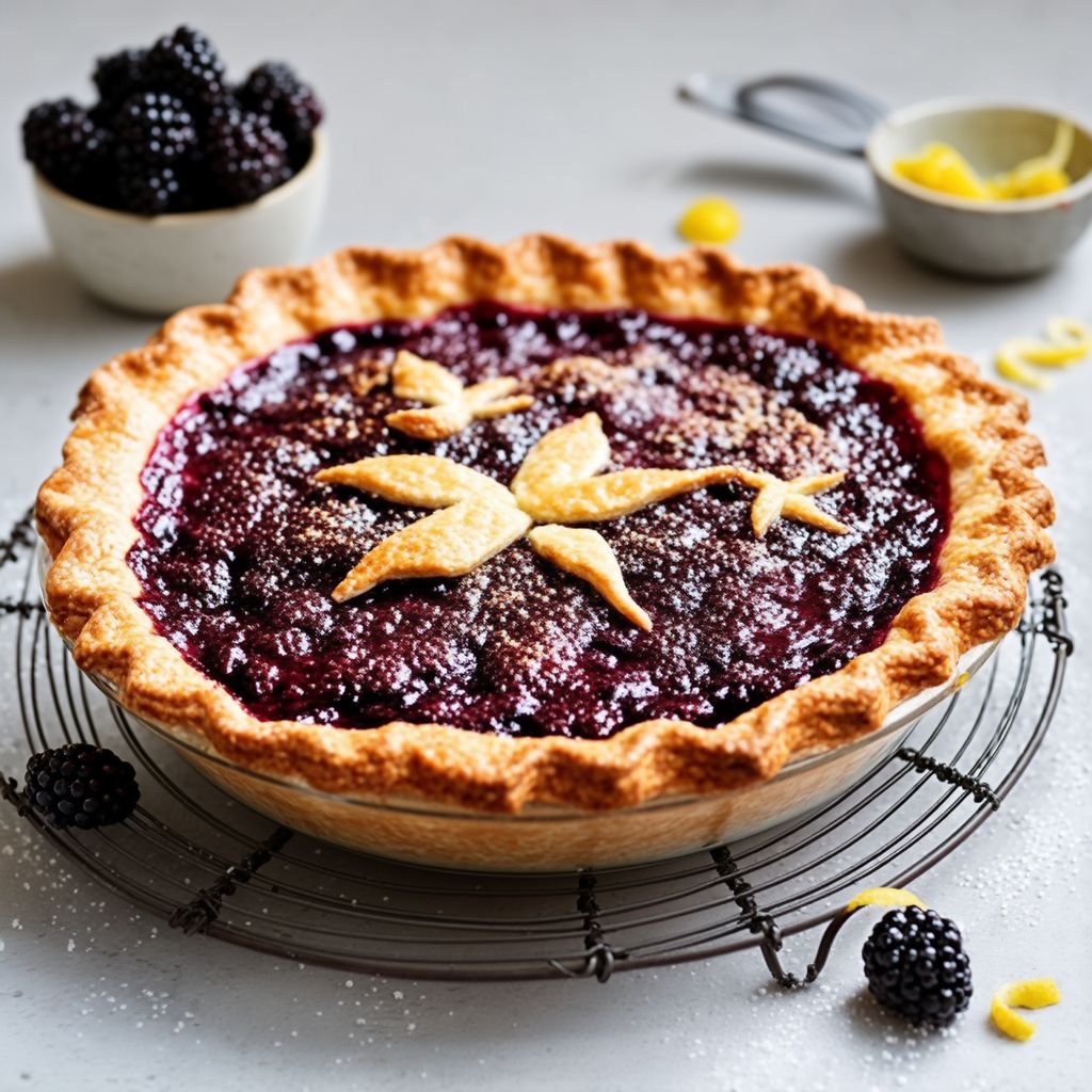 Rustikale Brombeertorte mit Zitronenschale