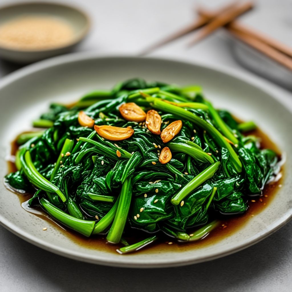 Garlic Soy Spinach Stir-Fry