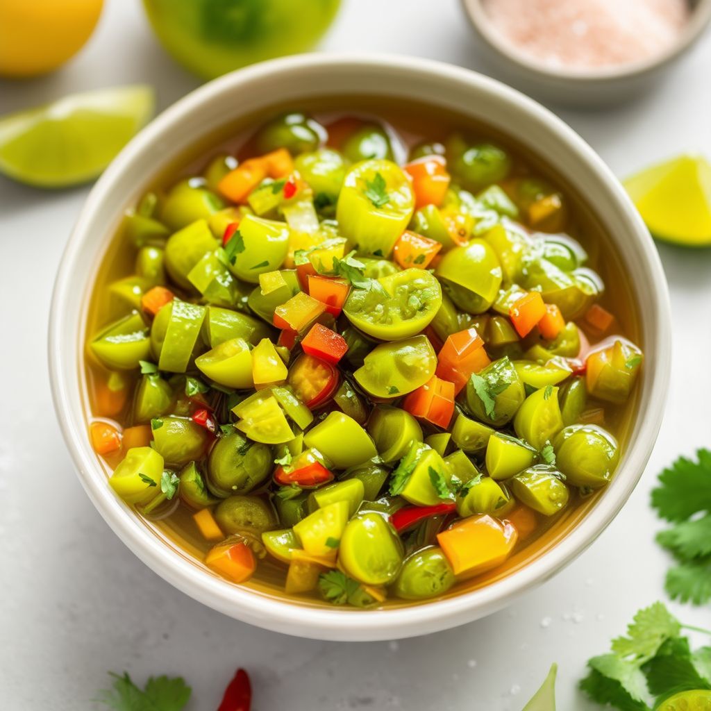 Zesty Green Tomato Salsa for Canning