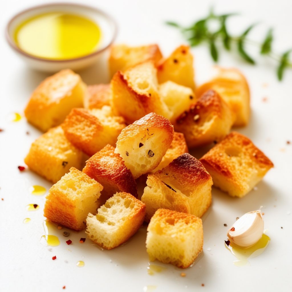 Zesty Garlic Croutons