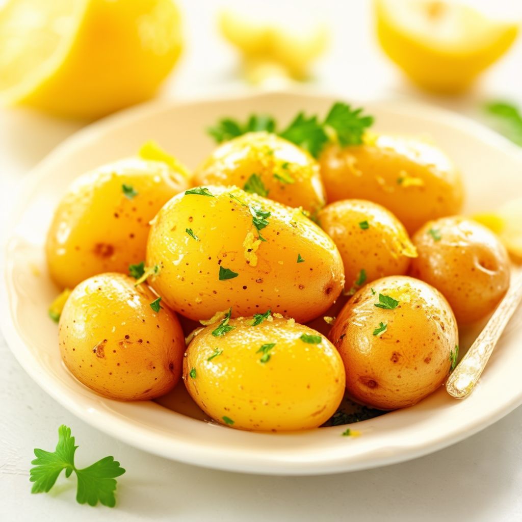 Würzige Zitronen-Knoblauch-Kartoffeln