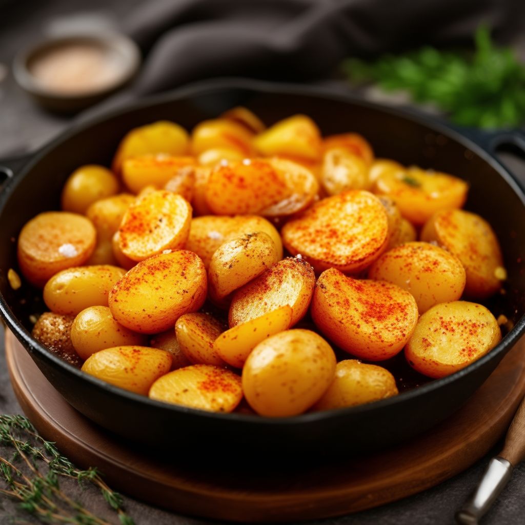 Goldene Pfannen-Kartoffeln mit karamellisierten Zwiebeln