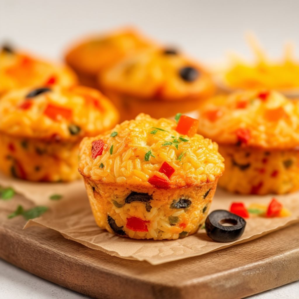Herzhafte Reis- und Käse-Muffins