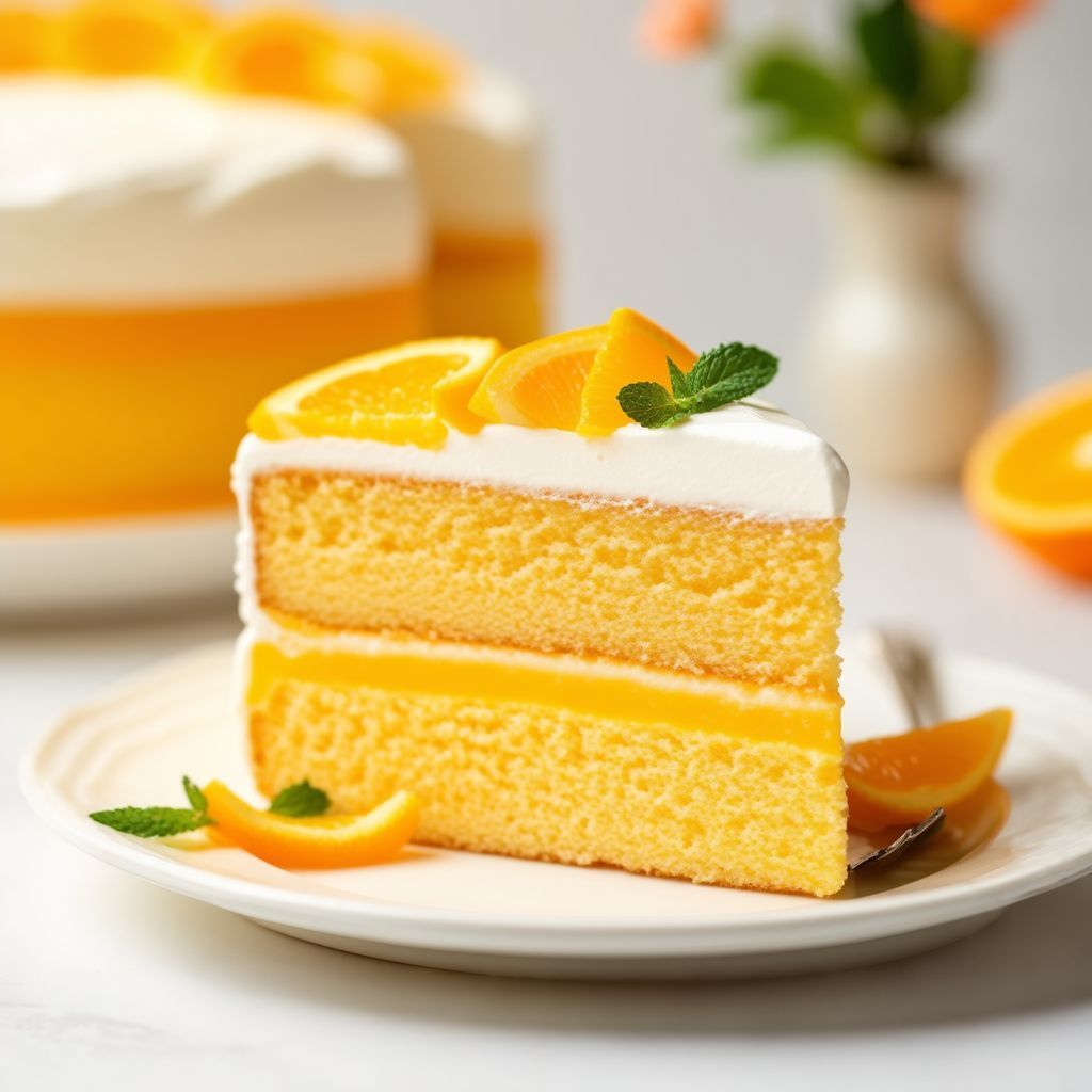 Orange Cream Delight Cake